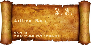 Waltner Masa névjegykártya